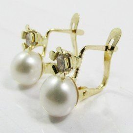 PENDIENTES NIÑA ORO AMARILLO PERLA