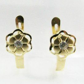 PENDIENTES NIÑA ORO AMARILLO PIEDRA