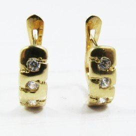 PENDIENTES NIÑA ORO AMARILLO PIEDRA