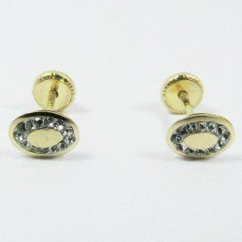 PENDIENTES NIÑA ORO AMARILLO PIEDRA