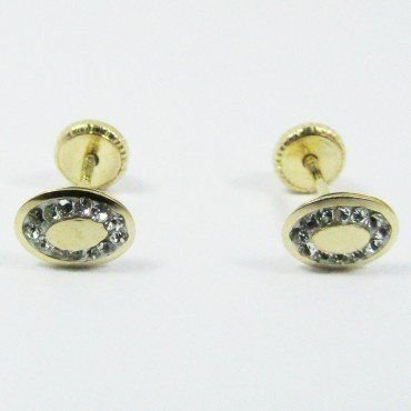 PENDIENTES NIÑA ORO AMARILLO PIEDRA
