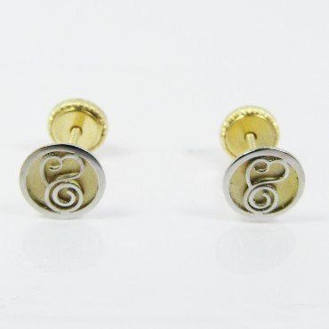 PENDIENTES NIÑA BICOLOR
