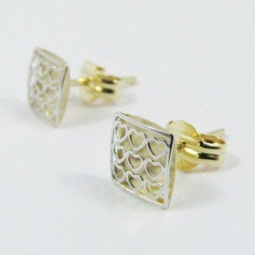 PENDIENTES NIÑA BICOLOR