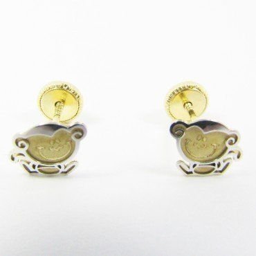 PENDIENTES NIÑA BICOLOR FETICHE