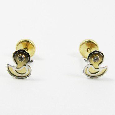 PENDIENTES NIÑA BICOLOR FETICHE