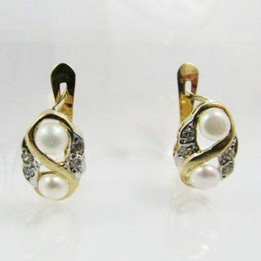 PENDIENTES NIÑA BICOLOR PERLA