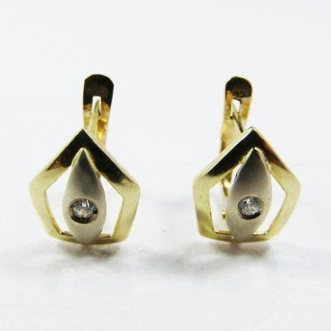 PENDIENTES NIÑA BICOLOR PIEDRA