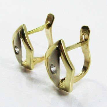 PENDIENTES NIÑA BICOLOR PIEDRA