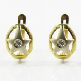 PENDIENTES NIÑA BICOLOR PIEDRA