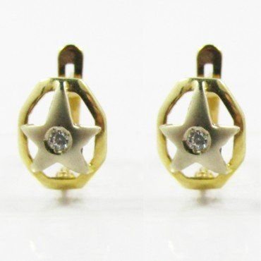 PENDIENTES NIÑA BICOLOR PIEDRA
