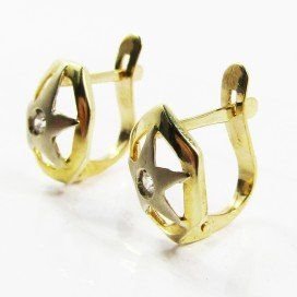 PENDIENTES NIÑA BICOLOR PIEDRA