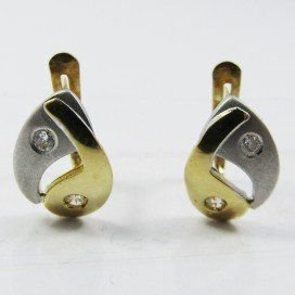 PENDIENTES NIÑA BICOLOR PIEDRA