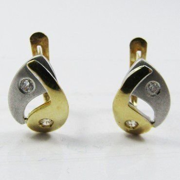PENDIENTES NIÑA BICOLOR PIEDRA