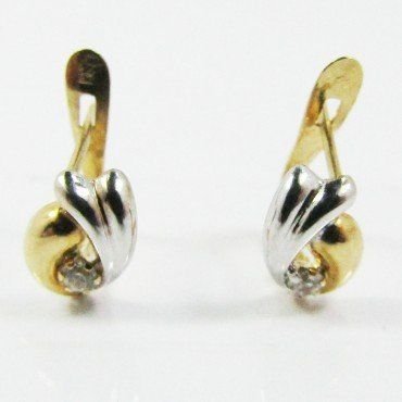 PENDIENTES NIÑA BICOLOR PIEDRA
