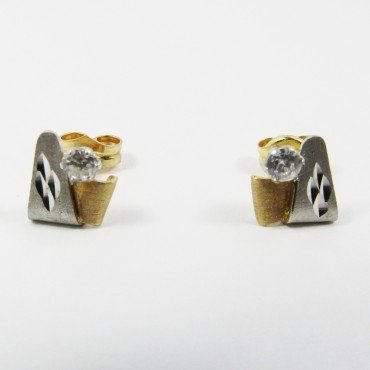 PENDIENTES NIÑA BICOLOR PIEDRA