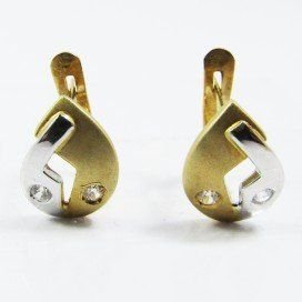 PENDIENTES NIÑA BICOLOR PIEDRA