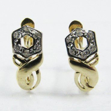 PENDIENTES NIÑA BICOLOR PIEDRA