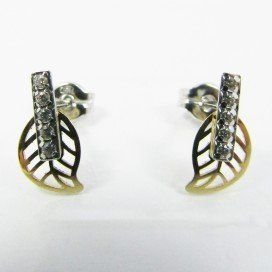 PENDIENTES NIÑA BICOLOR PIEDRA