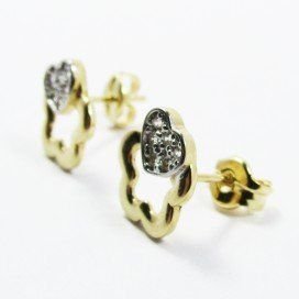 PENDIENTES NIÑA BICOLOR PIEDRA