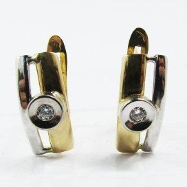 PENDIENTES NIÑA BICOLOR PIEDRA