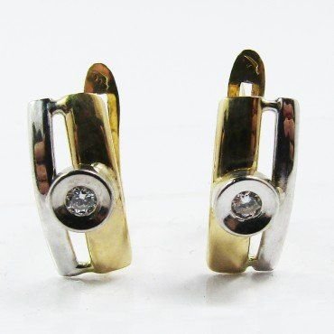 PENDIENTES NIÑA BICOLOR PIEDRA