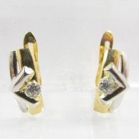PENDIENTES NIÑA BICOLOR PIEDRA