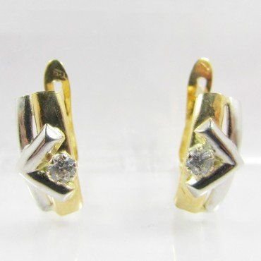 PENDIENTES NIÑA BICOLOR PIEDRA