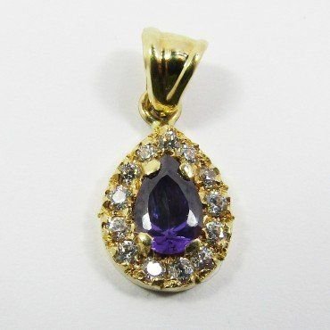 COLGANTE ORO AMARILLO PIEDRA