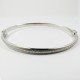 PULSERA ARO ORO BLANCO ITALIANO GRABADO