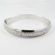 PULSERA ARO ORO BLANCO ITALIANO GRABADO