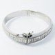 PULSERA ARO ORO BLANCO ITALIANO GRABADO