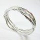 PULSERA ARO ORO BLANCO ITALIANO GRABADO