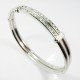 PULSERA ARO ORO BLANCO ITALIANO PIEDRA