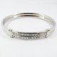 PULSERA ARO ORO BLANCO ITALIANO PIEDRA