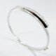 PULSERA ARO ORO BLANCO PIEDRA