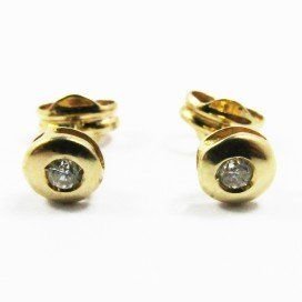 PENDIENTES ORO AMARILLO BRILLANTES
