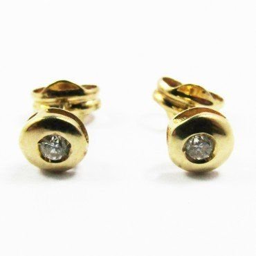 PENDIENTES ORO AMARILLO BRILLANTES