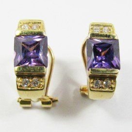 PENDIENTES ORO AMARILLO PIEDRA