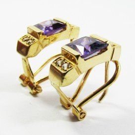 PENDIENTES ORO AMARILLO PIEDRA