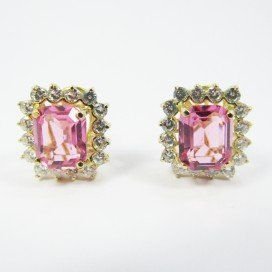 PENDIENTES ORO AMARILLO PIEDRA