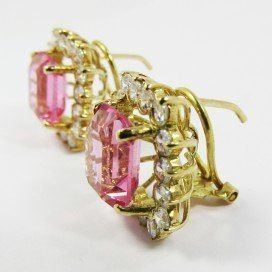 PENDIENTES ORO AMARILLO PIEDRA