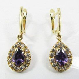 PENDIENTES ORO AMARILLO PIEDRA