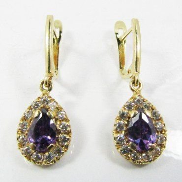 PENDIENTES ORO AMARILLO PIEDRA