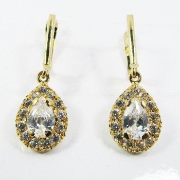 PENDIENTES ORO AMARILLO PIEDRA