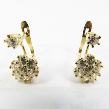 PENDIENTES ORO AMARILLO PIEDRA