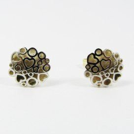 PENDIENTES ORO BICOLOR