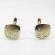 PENDIENTES ORO BICOLOR PIEDRA