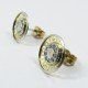 PENDIENTES ORO BICOLOR PIEDRA