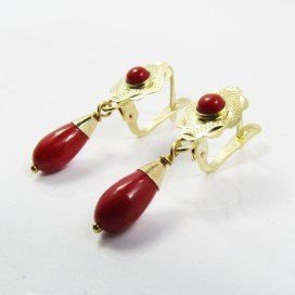 PENDIENTES NIÑA ORO AMARILLO CORAL