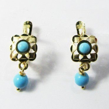 PENDIENTES NIÑA ORO AMARILLO CORAL